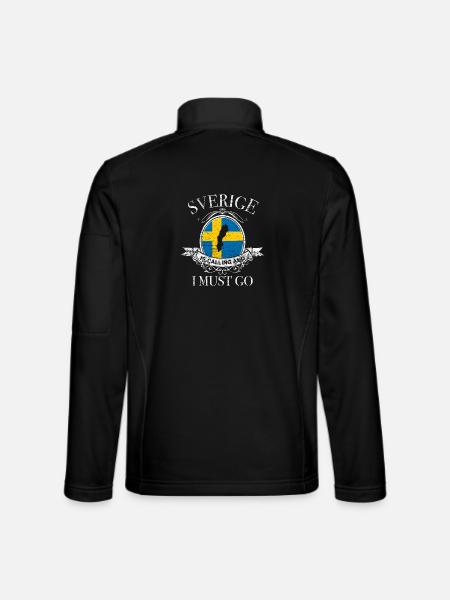 Lebensfroher Schwede Schärenküste - Unisex Softshelljacke - Schwarz - Hinten
