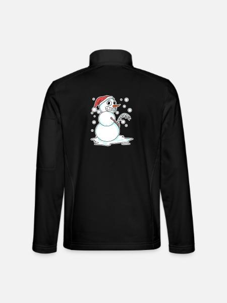 Snowman funny - Unisex Softshell Jacket - black