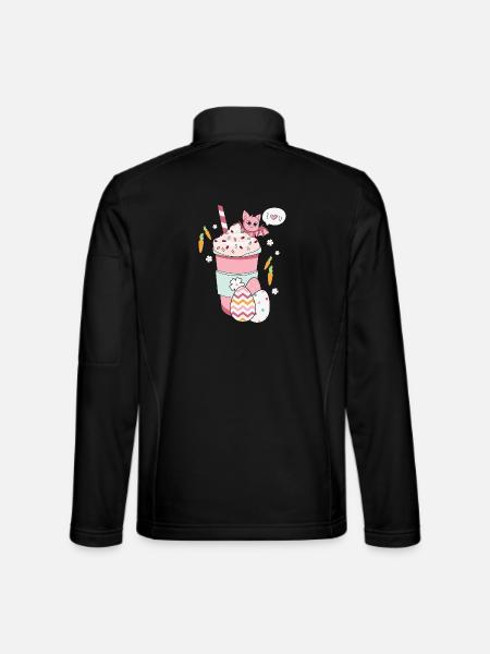 BOW Ostern Chibi Cup 02 - Unisex Softshelljacke - Schwarz - Hinten