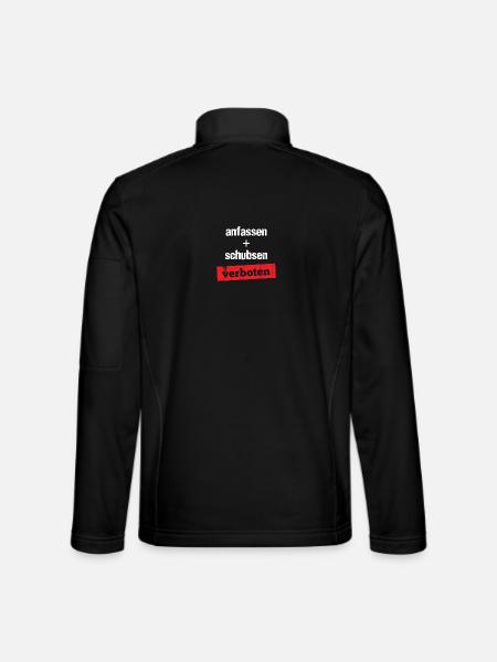 Festivalspruch Anfassen Verboten Festival Party - Unisex Softshelljacke - Schwarz - Hinten