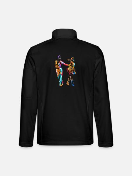 Leidenschaftlicher Cha Cha Tanzschritt - Unisex Softshelljacke - Schwarz - Hinten