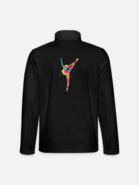 Turnerin Gymnastik Kunstturnen Mädchen Turnen - Unisex Softshelljacke - Schwarz - Hinten
