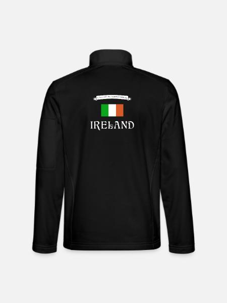 Ireland Irland - Unisex Softshelljacke - Schwarz - Hinten