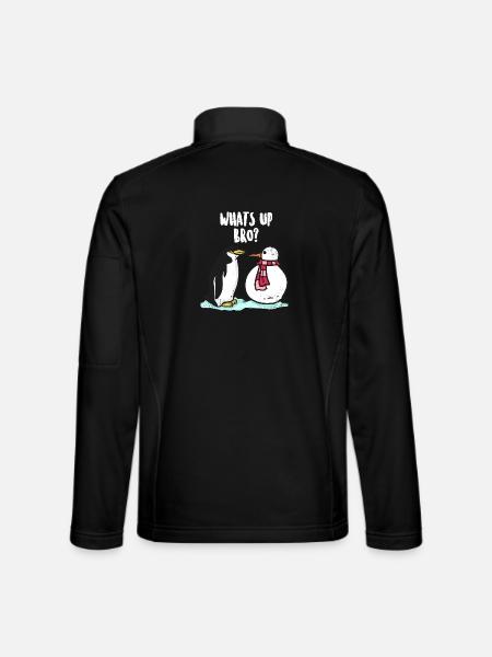Frostiger Pinguin Polarexpedition - Unisex Softshelljacke - Schwarz - Hinten