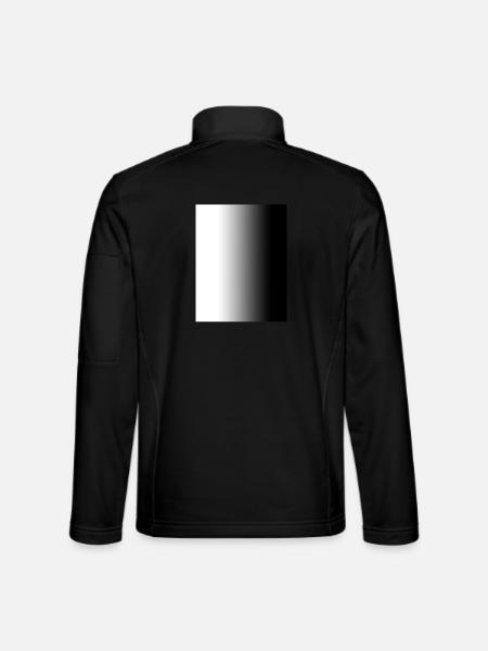 black and white - Unisex Softshelljacke - Schwarz - Hinten
