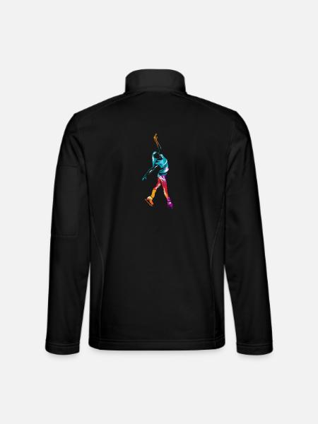 Anmutige Schlittschuhläuferin Kür - Unisex Softshelljacke - Schwarz - Hinten
