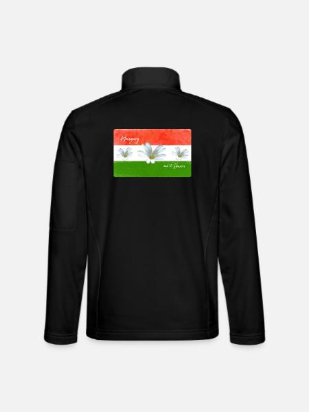 Ungarn Fahne ungarisch - Unisex Softshelljacke - Schwarz - Hinten