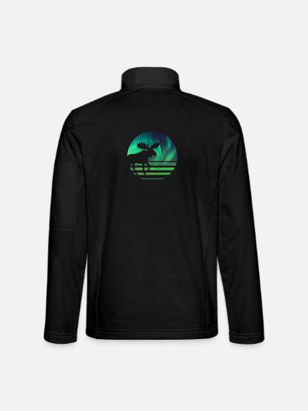 Elch - Unisex Softshelljacke - Schwarz