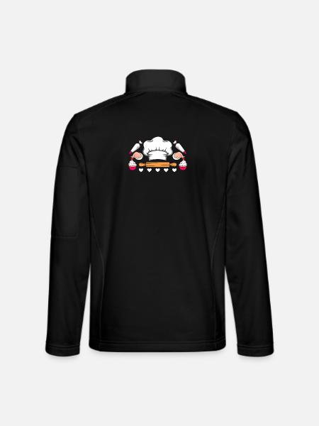 Konditorin - Unisex Softshelljacke - Schwarz - Hinten
