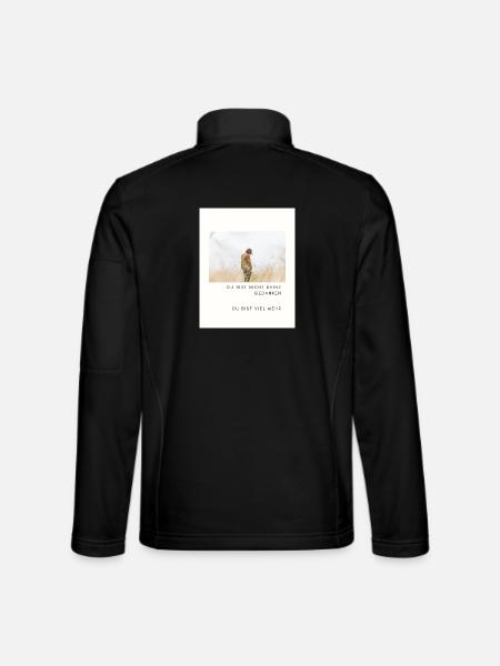 Du bist viel mehr - Unisex Softshelljacke - Schwarz - Hinten