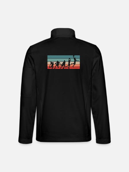 Dunking Basketballspieler Sequenz Basketballer - Unisex Softshelljacke - Schwarz - Hinten