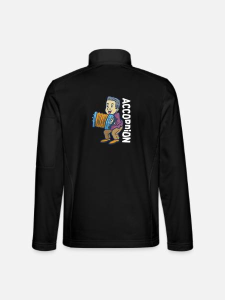 Schwungvoller Akkordeon Volksmusik - Unisex Softshelljacke - Schwarz - Hinten