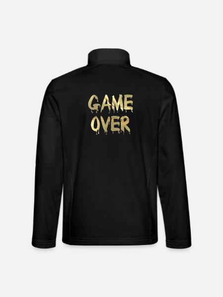 Game Over Golddrip Schrift - Unisex Softshelljacke - Schwarz