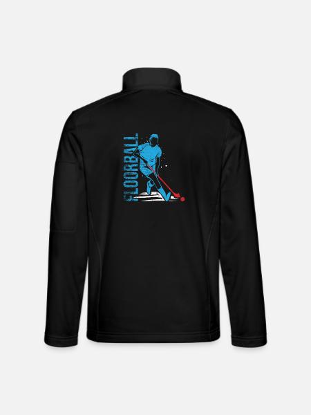 Ballsicherer Unihockey Torhüter - Unisex Softshelljacke - Schwarz - Hinten