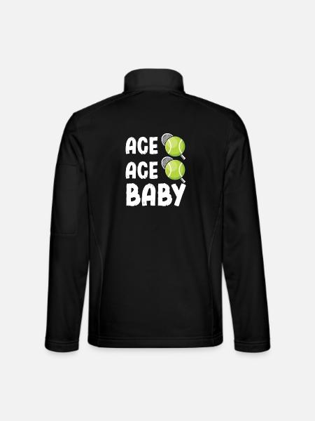Ace Ace Baby Tennis Spruch - Unisex Softshelljacke - Schwarz - Hinten