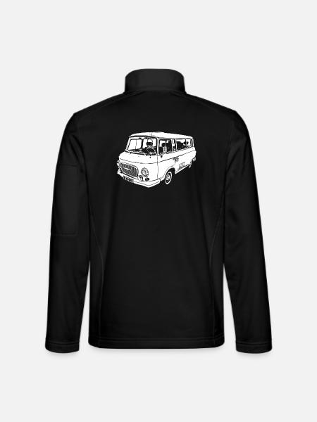 B1000 B-Eintausend DDR Bus Transporter - Unisex Softshelljacke - Schwarz - Hinten