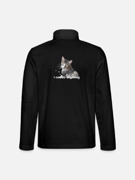 Katze Mietze Kater Kätzchen - Unisex Softshelljacke - Schwarz - Hinten