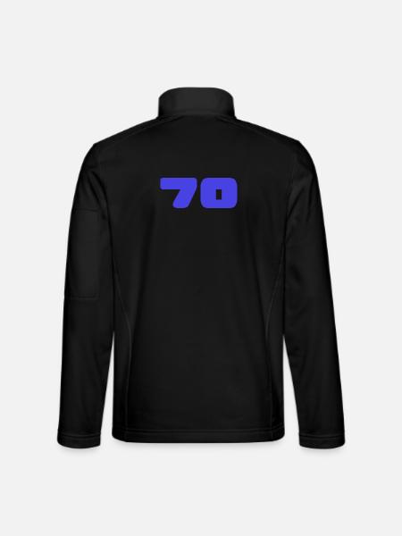 70. 70 JAHRE. 70-JÄHRIGES JUBILÄUM. GEBURTSTAG 70 JAHRE. - Unisex Softshelljacke - Schwarz - Hinten