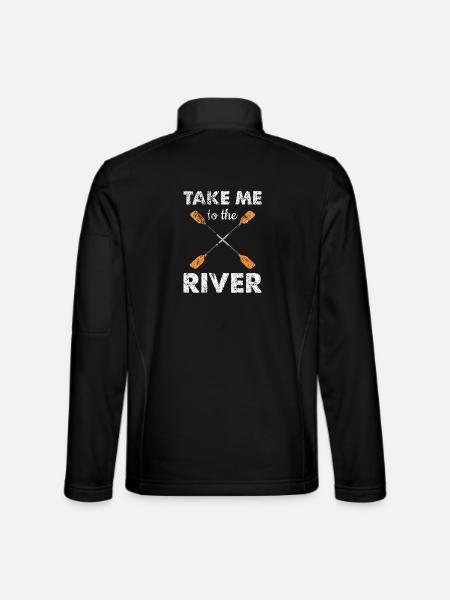 Paddeling Rowing Ruderteam River Team Rudern - Unisex Softshelljacke - Schwarz - Hinten
