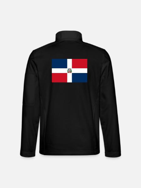 Dominikanische Republik - Unisex Softshelljacke - Schwarz - Hinten
