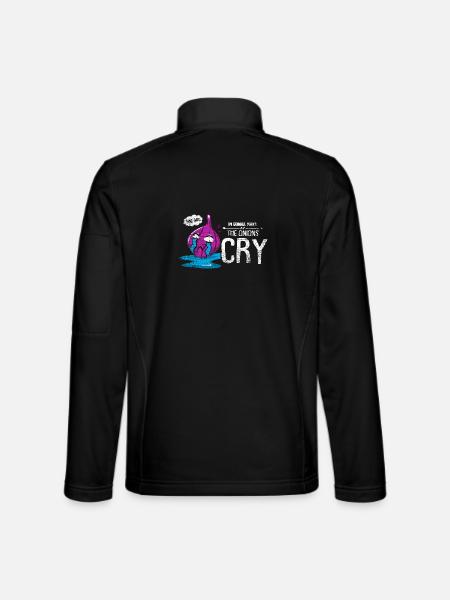 Schluchzende Zwiebel Hobbykoch - Unisex Softshelljacke - Schwarz - Hinten