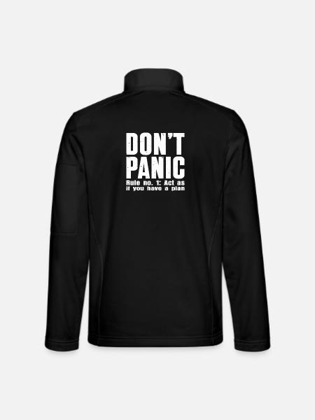 Don't Panic – Confidentiality Mode: ON - Unisex Softshell Jacket - black - Back