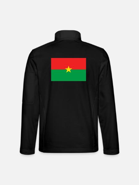 Burkina pectorisch - Unisex Softshelljacke - Schwarz - Hinten