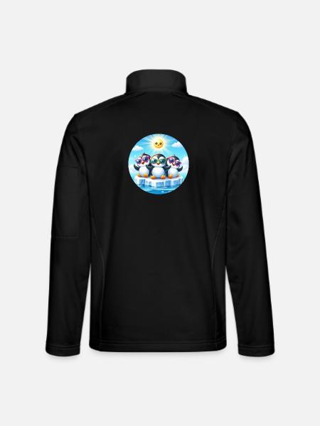 Lustige Pinguine 2 - Unisex Softshelljacke - Schwarz