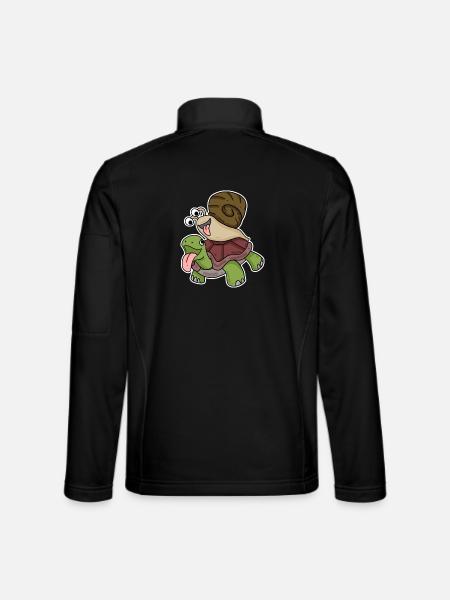Tortue et escargot - Veste en tissu softshell Unisexe - noir