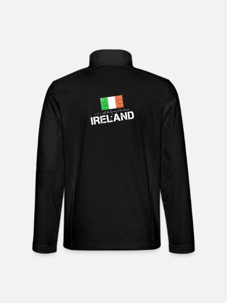 Ireland flag hearts - Unisex Softshelljacke - Schwarz - Hinten