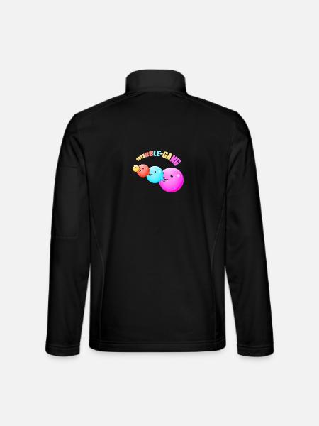 Kaugummiblasen Comic Figuren Bubble Gum - Unisex Softshelljacke - Schwarz - Hinten