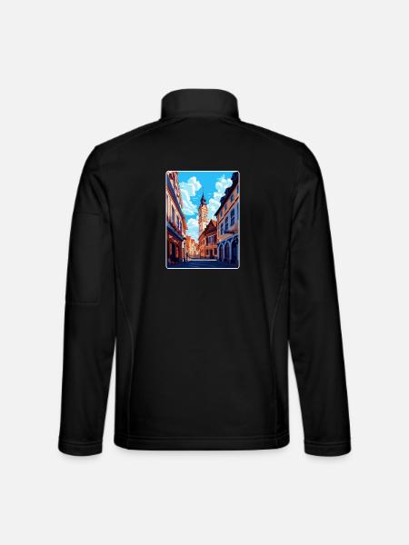 Weimar Deutschland Vintage Reiseplakat Souvenir WPA - Unisex Softshelljacke - Schwarz