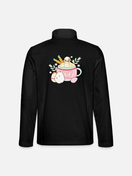 BOW Oster-Chibi-Pokal - Unisex Softshelljacke - Schwarz - Hinten
