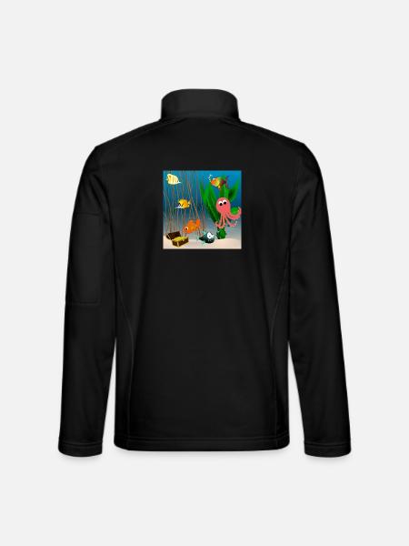 Marine life - Unisex Softshell Jacket - black