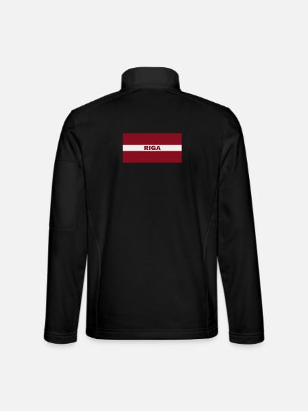 Riga en drapeau letton - Veste en tissu softshell Unisexe - noir