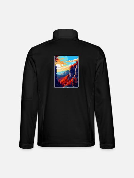 Nationalpark Böhmische Schweiz Tschechische Republik - Unisex Softshelljacke - Schwarz - Hinten