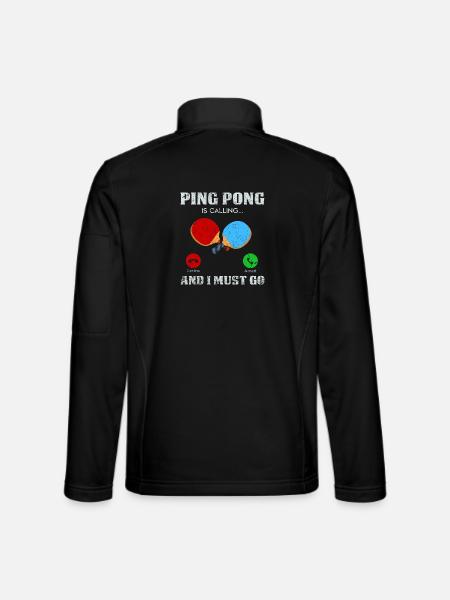 Ping Pong Call: Get Started Now - Unisex Softshell Jacket - black - Back