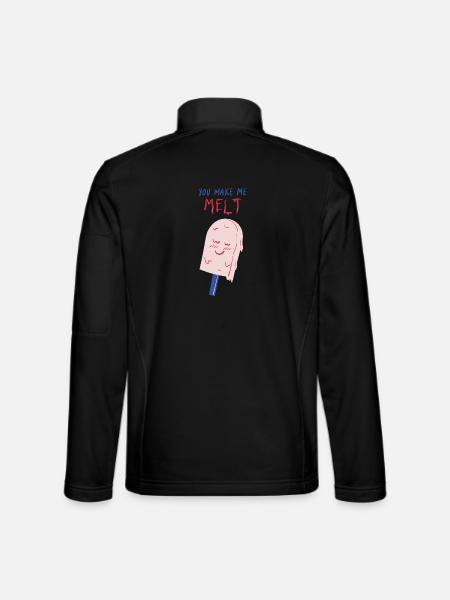 you make me melt icecream - Unisex Softshell Jacket - black