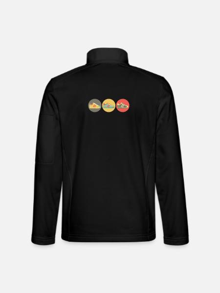 Sneakers retro - Unisex Softshell Jacket - black - Back