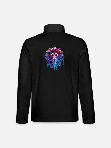 Spiritueller Löwenzauber - Unisex Softshelljacke - Schwarz