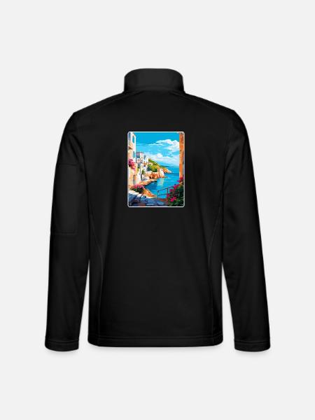Rhodos Griechenland Vintage Reiseplakat WPA Souvenir - Unisex Softshelljacke - Schwarz