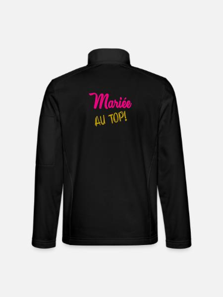 I CAN'T I'M MARRIED - Unisex Softshell Jacket - black