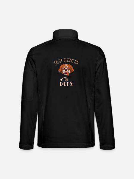 Easily Distracted By Dogs - Unisex Softshell Jacket - black