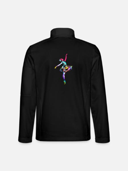Anmutige Ballett Choreographie - Unisex Softshelljacke - Schwarz - Hinten