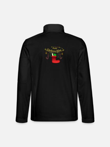 Frohe Weihnachten Candy Nikolausstiefel - Unisex Softshelljacke - Schwarz