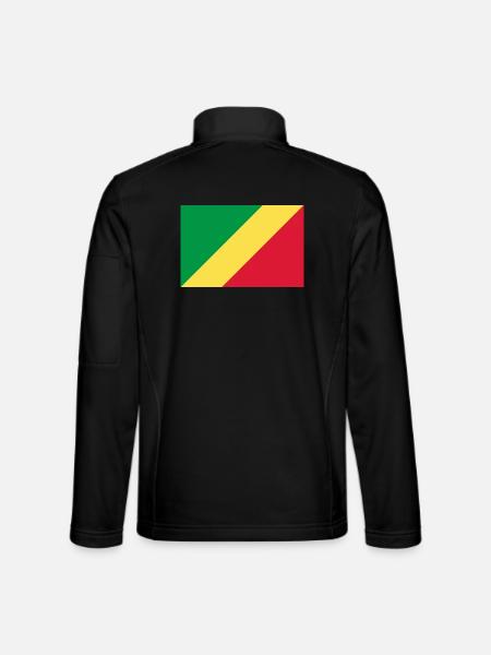 Demokratische Republik Kongo - Unisex Softshelljacke - Schwarz - Hinten