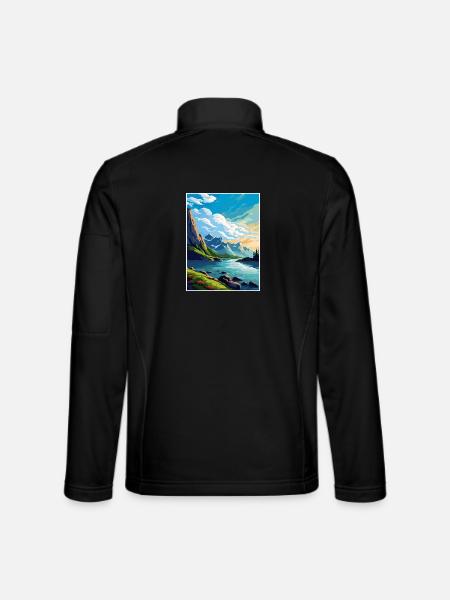 Kenai Fjords Nationalpark Alaska Reiseposter - Unisex Softshelljacke - Schwarz - Hinten