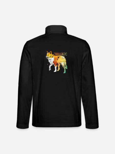 Schlauer Border Collie Hütesport - Unisex Softshelljacke - Schwarz