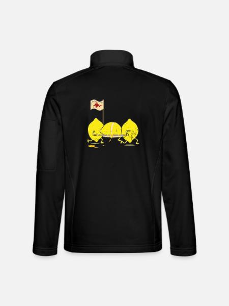 Erfrischende Notfall Limonade - Unisex Softshelljacke - Schwarz - Hinten