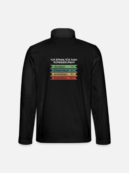 Ich spare für den Führerschein - Unisex Softshelljacke - Schwarz - Hinten